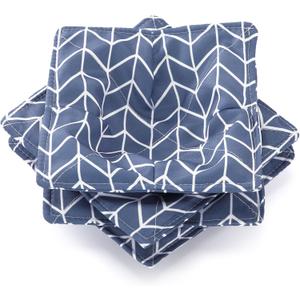 Cunhill 4 Pcs Cotton Microwave Bowl Cozy Holders for Hot Food Hot Pads Soup Bowl Potholders Heat Resistant Multipurpose Quilted Safe Holders for Kitchen Plate Supply(Dark Gray,Striped)