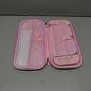 Pink Travel Carrying Case Accessories Kit Compatible with Nintendo Switch (NOT Fit OLED/Lite).Pink Switch Hard Protective Cover,Adjustable Stand,Screen Protector & Cute Thumb Grips 10 in 1 Gift.