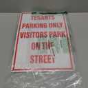 2 Pack Tenants Parking Only Sign Visitors Park On the Street Signs 12" x 18" Reflective Aluminum Resident Parking Sign for Private Property Parking Lots Home Driveways