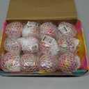 Raymond Geddes Lots O Mesh Balls - 12 Colorful Squeeze Balls Per Pack - Squish N Squeeze Stress Ball Filled with Multicolor Orbs