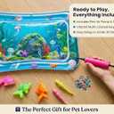 Interactive Cat Toy for indoor Cats, Upgraded Cat Water Mat with Fish - Thickened 0.7mm Enrichment Stimulating Water Sensory Play Mat, Water Bed Toys for Bored Adult Kitten Cats to Exercise & Hunting