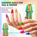 GELLEN 12-Color Bright Neon Nail Polish, Quick Air Dry Regular Nail Polish Vibrant Rainbow Set for Finger Toe Nails, 10ml Large Bottle, Toxin TPO HEMA Free, Red Pink Blue Green Purple Orange Yellow
