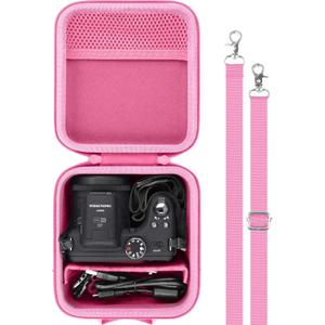 Camera Case Compatible with KODAK PIXPRO AZ405/AZ425/AZ255/AZ401/AZ528 Digital Camera Vlogging Camera(Pink Case)
