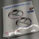 OVV Stainless Steel Kids Plates (2 Pack) 8 Inch Toddler Divided Plates with ﻿Removable Silicone Sleeves & 5 Suction Cups Baby Self Feeding | Mess-Free Mealtime | Dishwasher Safe