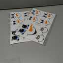 2Pack Christmas Face Rub on Transfers Decals Stickers for Crafts Ornaments Large 5 Inch Vinyl Snowman Faces Eyes Pitcher Transparent Decal for Ornaments Glass Drinking Cups Wood Balls (Cute72)