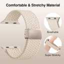 Braided Stretchy Band Compatible with Apple Watch Bands 38mm 40mm 41mm 42mm 44mm 45mm 46mm 49mm Women Men, Soft Nylon Solo Loop Magnetic Sport Strap for iWatch Series 11 10 9 8 7 6 5 4 3 2 1 SE Ultra