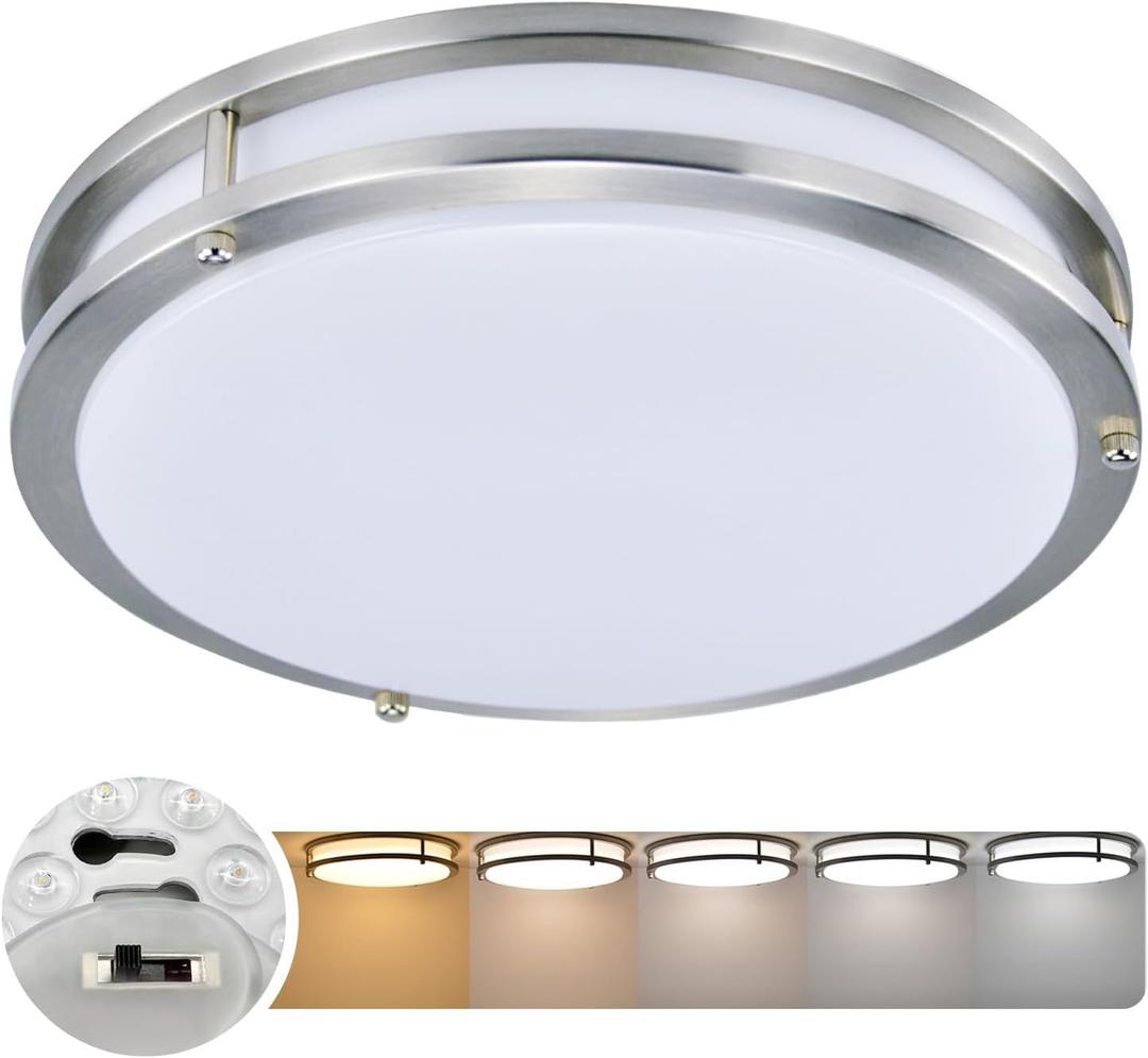 Arcfox 36W LED Flush Mount Ceiling Light Fixture 16 inch 1550lm 5CCT Selectable 3000K/3500K/4000K/5000K/6000K Modern Ceiling Lamp Dimmable for Dining Room Hallway Bedroom Living Room