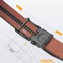 JUKMO 1.5" (38mm) Leather Ratchet Belt for Men in Gift Box (Black, L)