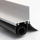 Duzzy Universal Garage Door Seals Kits, Weatherproofing Garage Door Seals Bottom Rubber with Brush and Aluminum Track Retainer Base Kit, U Shape+O Ring Heavy Duty Weatherproof Parts Kits (16.5 Feet)