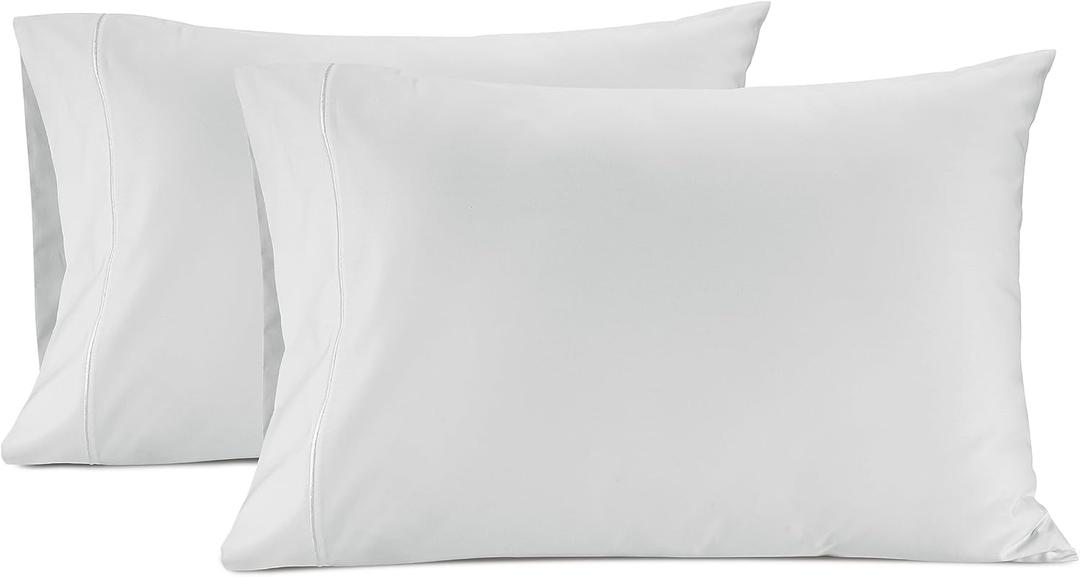 LANE LINEN 100% Egyptian Cotton Pillow Cases Queen Size Set of 2 (20"x30") - Pillowcases Queen Size - Soft Queen Pillow Case - White Pillowcase Pack of 2