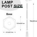 79" Vintage Design Cast Aluminum Lamp Post Matte Black Powder Coated Outdoor Lighting Pole for Porch/Yard/Garden Walkway, 78" without Crossbars