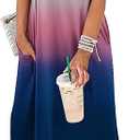 Summer Dresses for Women 2025 Beach Vacation Dress Boho Floral Sundresses Ladies Tropical Pockets Maxi Dress (Medium)