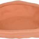 Flushbay Extra Large Reptile Bathing Pool Tortoise Bathing Pool Reptile Feeding Dish Water Bath Bowl Aquarium Ornament for Gecko, Snake, Turtle, Bearded Dragon, Lizard Bath (Red Pottery)