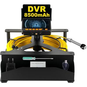 Sewer Camera,4.3" HD Screen with 16GB DVR Function,Works Underwater Up to 10Meters Drain Pipe Inspection Camera for Home Wall Duct Drain Pipe Plumbing(Fits Pipes>1" Diameter,164ft/50M)