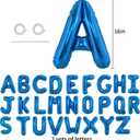 TONIFUL 52 Pieces 16 Inch Navy Blue Letter A-Z Balloons,Custom Phrase Mylar Foil Alphabet DIY Personalized Phrase Banner for Birthday Anniversary Celebration Graduation Party Supplies Decoration