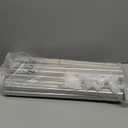 Mengersi Canopy Bed Frame Post Poles King Size Stainless Steel 4 Corner Canopy Bed Curtains Frame Bracket Fit for Metal and Wood Bed (78"W x 78"L (Pack of 1), Silver-style)