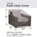 Vailge Patio Chair Covers, Lounge Deep Seat Cover, Heavy Duty and Waterproof Outdoor Lawn Patio Furniture Covers (Grey, 4 Pack-Medium)