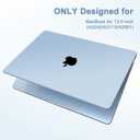G JGOO Compatible with MacBook Air 13 inch Case 2026 2025-2022 M5 A3449 M4 A3240 M3 A3113 M2 A2681, Matte Plastic Hard Shell for MacBook Air 13.6 inch Case +Keyboard Cover +Screen Protector, Sky Blue
