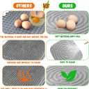 Skimzy Chicken Nesting Box Pads, 12 x 12 in Washable Reusable Nest Box Liners, 8-Pack, Breathable Drainage Design, Gray