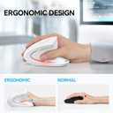 TECKNET Ergonomic Mouse, Wireless Bluetooth Vertical Mouse, 4800 DPI Optical Tracking, 6 Adjustable DPI, Quiet Clicks, 2.4GHz with USB A Receiver, 12 Months Battery, 6 Buttons, Wide Compatibility