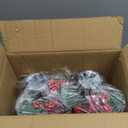 2 Pcs 14 Inch Christmas Lanterns Decorative Outdoor for Porch with LED Candle Pine Cones Holly Berry Metal Hanging Vintage Lantern with Plaid Ribbon Bow for Indoor Home Table Deco(Berry)