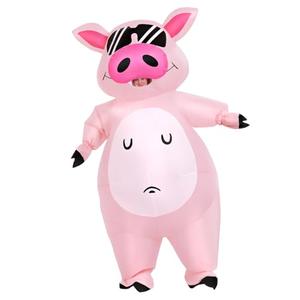KOOY Inflatable Pig Costume, Pig Costume Adult Inflatable Costumes Adult Size Full Body Blow up Costumes for Adults Women Men Inflatables Fancy Funny Suit for Halloween Party