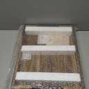 Joy&Grace Ottoman Tray for Living Room, Large Acacia Wooden Serving Tray with Handles for Coffee Table, Breakfast in Bed, Food Dinner, Decorative Tray (Color Natural, 16.7" x 12.8" x 2")