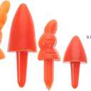 2 x Operitacx 160pcs Snowman Decoration - Plastic Red Nose Carrot, Xmas Snowman Nose