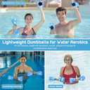 2PACK Aquatic Exercise Dumbbells, EVA Foam Barbells, Water Weights for Pool Exercise, Water Dumbbells for Men Women Water Workouts, Swimming Training