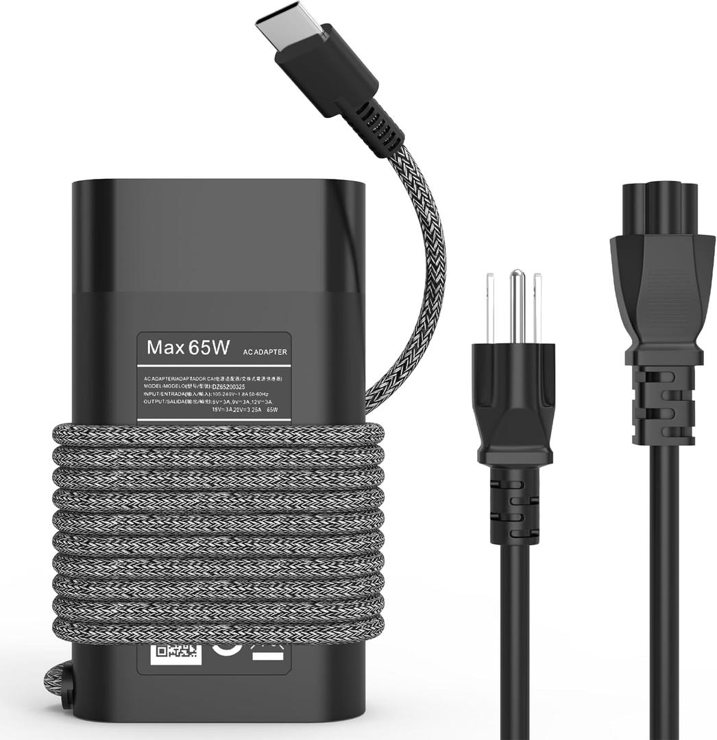 65W USB C Laptop Charger Compatible with HP Omnibook X Flip 16 14 Copilot+ 16 2 in 1 Omnibook 5 14 inch 16 inch Next Gen AI PC 7 Flip 2-in-1 Mobile Workstation Power Adapter