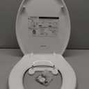 Universal Toilet Seat Elongated with Soft Close Cover, Oval Toilet Seat Replacement with Toilet Bolts Hinge and Bumpers, Compatible with Kohler, American Standard, TOTO, One-click Release, White