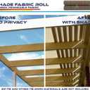 Windscreen4less 8'x15' Sun Shade Fabric Roll Shade Cloth Cover Wind Screen UV Block for Outdoor Pergola Patio Backyard Garden Greenhouse, Brown