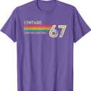 Vintage 1967 Limited Edition Birthday 1967 Men Women Vintage T-Shirt XS