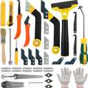 37 Pack Grout Removal Tool Kit – 3 Tile Grout Saws & 20 Blades for Cleaning & Repair | Perfect for Bathroom Showers & Floor Tile – Ideal DIY Tool for Homeowners’ Grout Maintenance