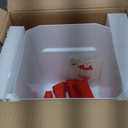 HIRALIY Heated Chicken Waterer 3 Gallon Red, Freeze Proof Heated Poultry Waterer with 4 Drinking Cups for Chicks, Chickens, Ducks, Geese