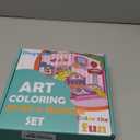 Cute Coloring Book Set for Teens Adults Relaxation, Easy and Simple Designs Coloring Book for Teens Girls, Stress Relief Gifts for Women with 36 Colors Markers & 12 Glitter Pens & 12 Colored Pencils,3 Pack Coloring Book Set