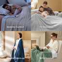 Bedsure Plaid Electric Blanket Twin - Flannel Sherpa Heated Blanket with Plaid Pattern, Heating with 6 Heating Levels, 10 Time Settings, 8-Hour Auto-Off, Warm Gifts for Grandma (Grey, 62"x84")