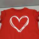 Beopjesk Womens Valentine's Day Graphic Tees Short Sleeve Heart Printed Shirts Blouse Tops (M, Red 1)