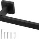 NearMoon Bath Square Toilet Paper Holder, Premium SUS304 Stainless Steel Rustproof Wall Mounted Toilet Roll Holder for Bathroom, Kitchen, Washroom (Matte Black)