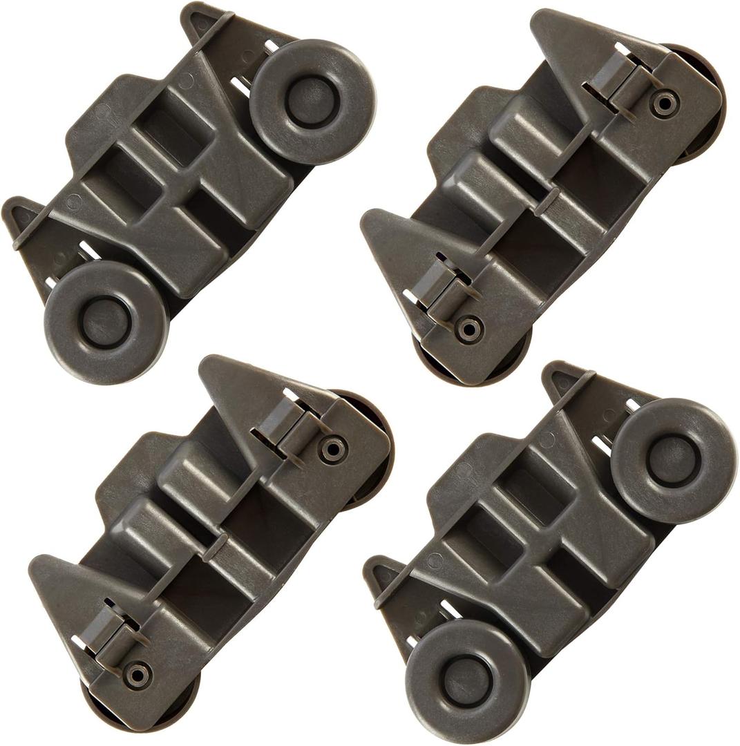 W10195416 (pack of 4) UPGRADED Dishwasher Lower Wheels for kitchenaid, whirlpool, Kenmore elite, maytag Dishwasher Parts Lower Rack, W/1.59 Inch Wheels Replace AP5983730, W10195416V, PS11722152