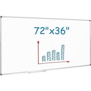 Giant Magnetic Whiteboard 72 x 36 Inch, Foldable Extra Large Dry Erase White Board with Pen Tray, Big Aluminum Frame Folding Message Presentation Board for Wall