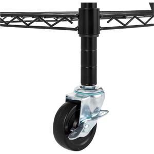 2 inch Heavy Duty Casters Set of 4, Rubber Stem Wheels for Wire Shelving