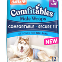 Hartz Comfitables Disposable Male Dog Wraps with Stretchy Waistband, Large 12 Count