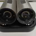 Ringco Electric Salt and Pepper Grinder Set with Charging Base, Rechargeable Salt and Pepper Mill with Adjustable Coarseness, LED Light, 110ml Large Capacity for Kitchen, Outdoors, Gifts for Women (Stainless Steel)