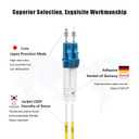 FLYPROFiber- 1M/3ft OS2 Single Mode LC to LC Fiber Patch Cable, SM Singlemode Duplex, SMF Fiber Optic Cable Cord, 1G/10GB, 9/125um, LSZH, Option: 0.2M - 200M