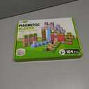 Magnetic Building Blocks 104PCS, STEM Magnet Blocks for Ages 4-8, Montessori Learning Toys for Kids, Sensory Magnetic Cubes for Boys & Girls, Educational Building Set for Birthday