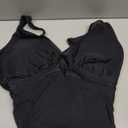 Blooming Jelly Women One Piece Swim Dress Tummy Control Swimsuits Slimming Mesh Sheer Sarong Wraps Bathing Suit (X-Large, Black)