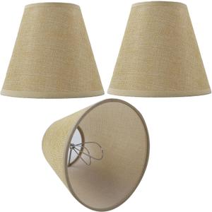 Small Lamp Shade Chandelier Shades Set of 3Fabric Lampshade for Wall LampChandelier ShadesSmall Table LampsFor Cutting Edge Bulbs, Clip-on Fitter Lampshade3" X 6" X 5"