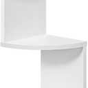 VASAGLE Corner Shelf Wall Mount, 5-Tier Floating Corner Bookshelf, Plant Shelf for Bedroom, Living Room, Bathroom, Home Office, Cloud White