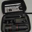 28x HD Phone Telephoto Lens, Cell Phone Camera Lens Kit, 198 Degree Wide Angle Fisheye Lens with Tripod and Macro Lens, Photography Accessories for Smartphones